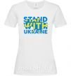 Жіноча футболка Stand with Ukraine Білий фото