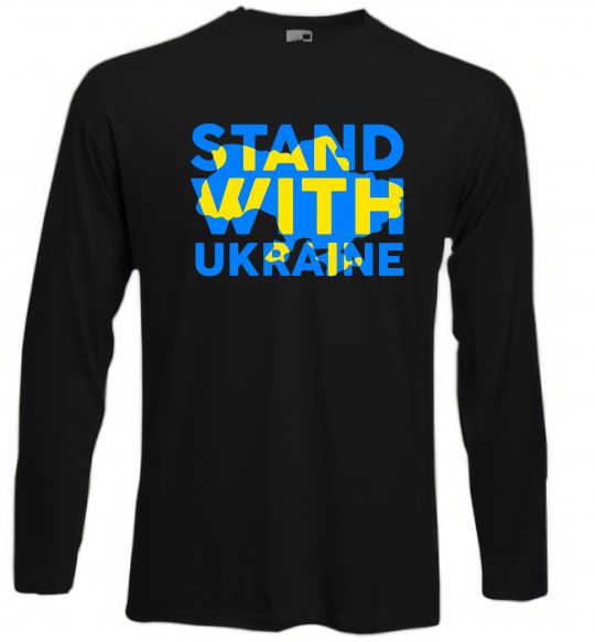 Лонгслів Stand with Ukraine Чорний фото