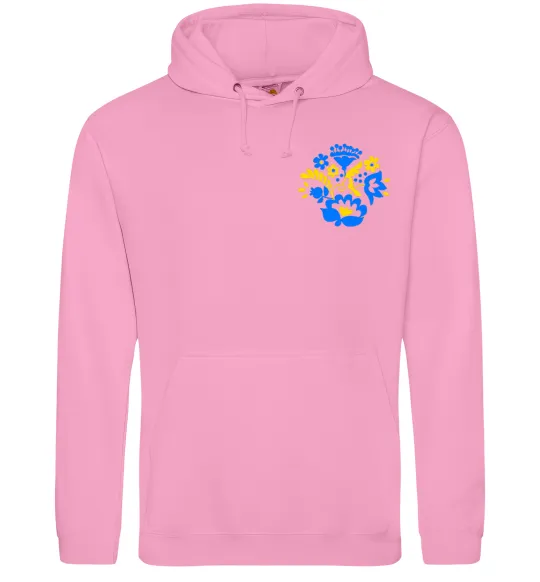 Мужская толстовка (худи) Квіти орнамент ВИШИВКА Розовый фото