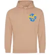 Женская толстовка (худи) Квіти орнамент ВИШИВКА Песочный фото