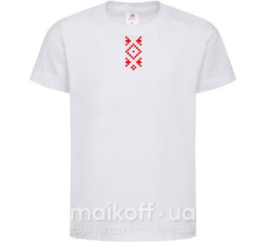 Детская футболка Українська вишиванка ВИШИВКА Белый фото