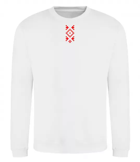 Свитшот Українська вишиванка ВИШИВКА Белый фото