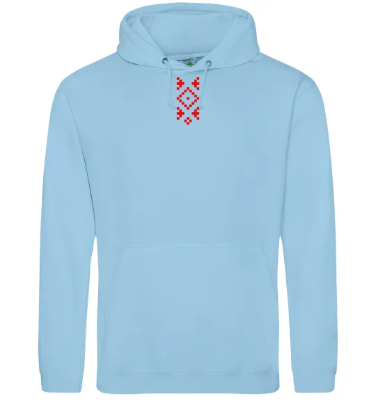 Чоловіча толстовка (худі) Українська вишиванка ВИШИВКА Блакитний фото