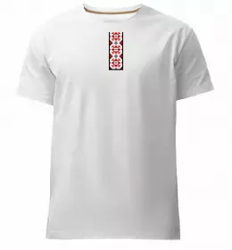 Мужская премиум футболка Вишиванка - I love Ukraine Белый фото Мужская премиум футболка Вишиванка - I love Ukraine Белый фото