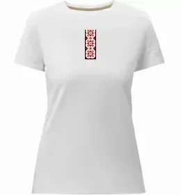 Женская премиум футболка Вишиванка - I love Ukraine Белый фото Женская премиум футболка Вишиванка - I love Ukraine Белый фото