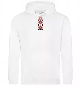 Мужская толстовка (худи) Вишиванка - I love Ukraine Серый меланж фото