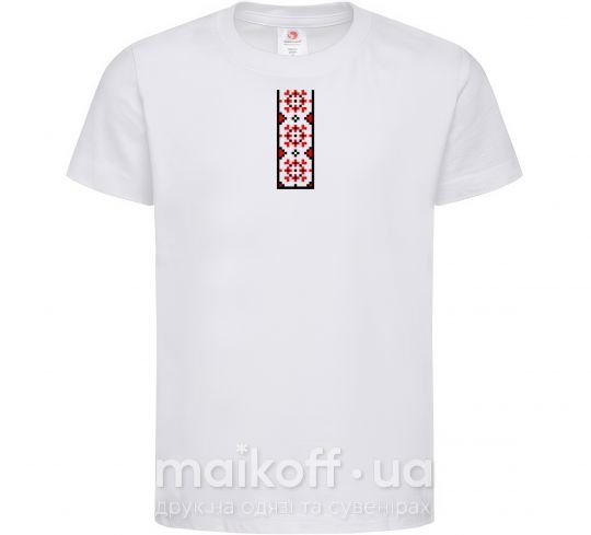 Детская футболка Український орнамент вишиванка ВИШИВКА Белый фото