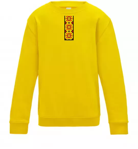 Детский Свитшот Український орнамент вишиванка ВИШИВКА Солнечно желтый фото