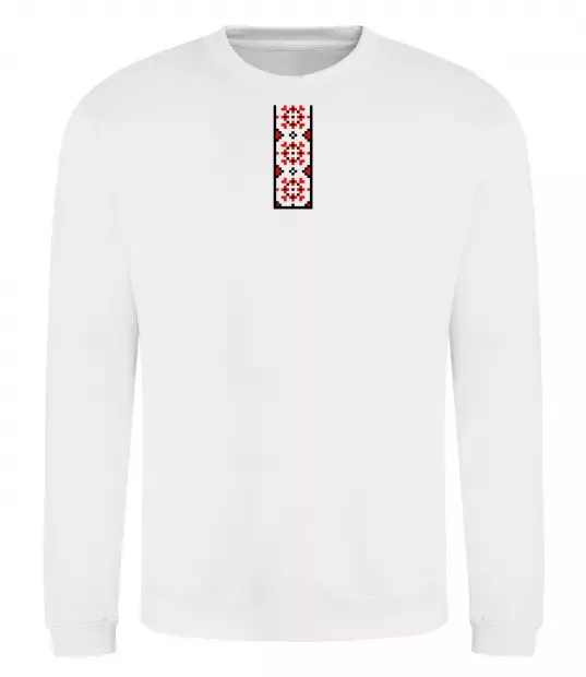 Світшот Український орнамент вишиванка ВИШИВКА Білий фото