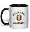 Чашка с цветной ручкой Nevermore academy Черный фото