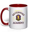 Чашка з кольоровою ручкою Nevermore academy Червоний фото