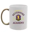 Чашка з кольоровою ручкою Nevermore academy Золото фото