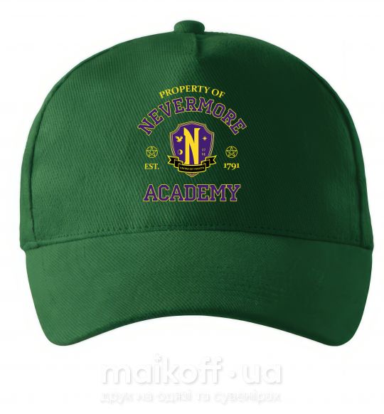 Кепка Nevermore academy Темно-зелений фото