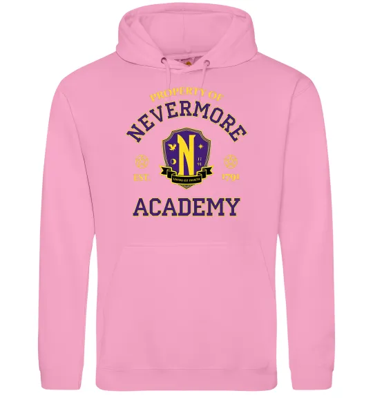 Чоловіча толстовка (худі) Nevermore academy Рожевий фото