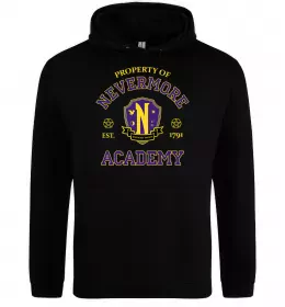 Мужская толстовка (худи) Wednesday once an Addams always an Addams Черный фото