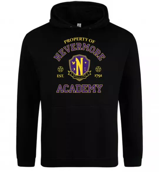 Жіноча толстовка (худі) Nevermore academy Чорний фото