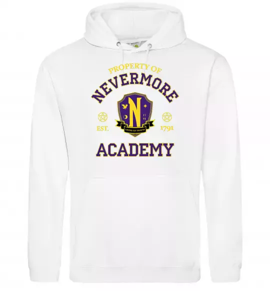 Жіноча толстовка (худі) Nevermore academy Білий фото