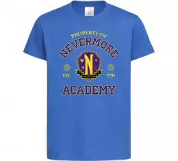 Дитяча футболка Nevermore academy Яскраво-синій фото