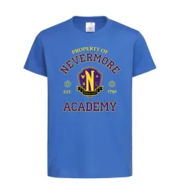 Детская футболка Nevermore academy Ярко-синий фото