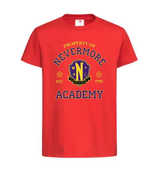 Дитяча футболка Nevermore academy Червоний фото