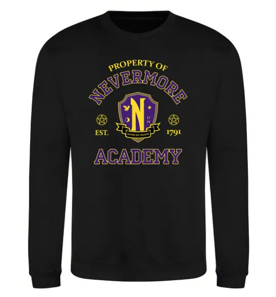 Свитшот Nevermore academy Черный фото
