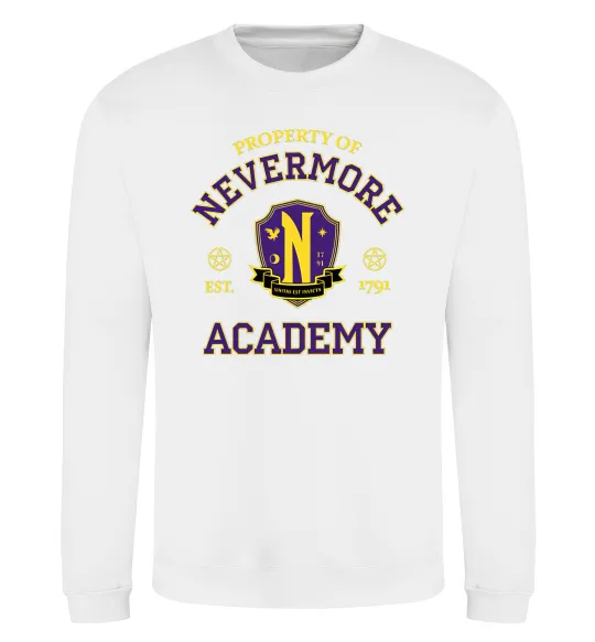 Свитшот Nevermore academy Белый фото