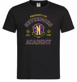 Чоловіча футболка Nevermore academy Чорний фото