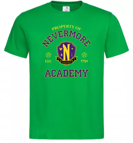 Мужская футболка Nevermore academy Зеленый фото