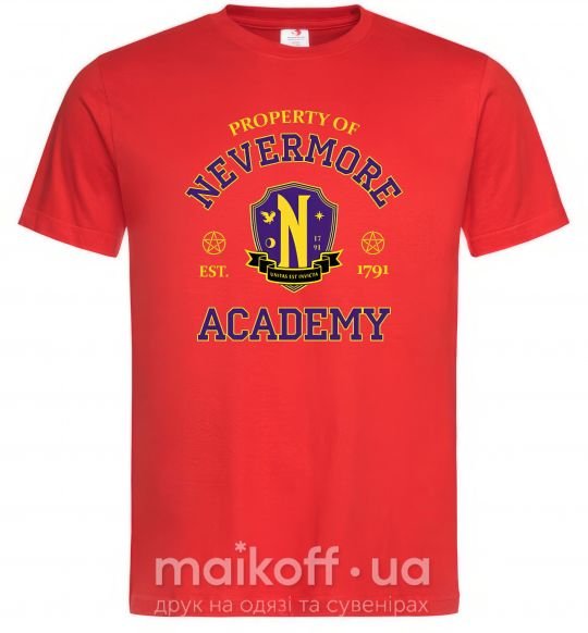Чоловіча футболка Nevermore academy Червоний фото