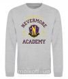 Свитшот Nevermore academy Серый меланж фото