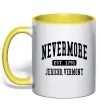 Чашка с цветной ручкой Nevermore vermont Солнечно желтый фото