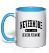 Чашка з кольоровою ручкою Nevermore vermont Блакитний фото
