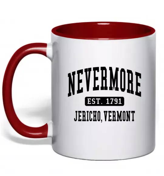 Чашка с цветной ручкой Nevermore vermont Красный фото