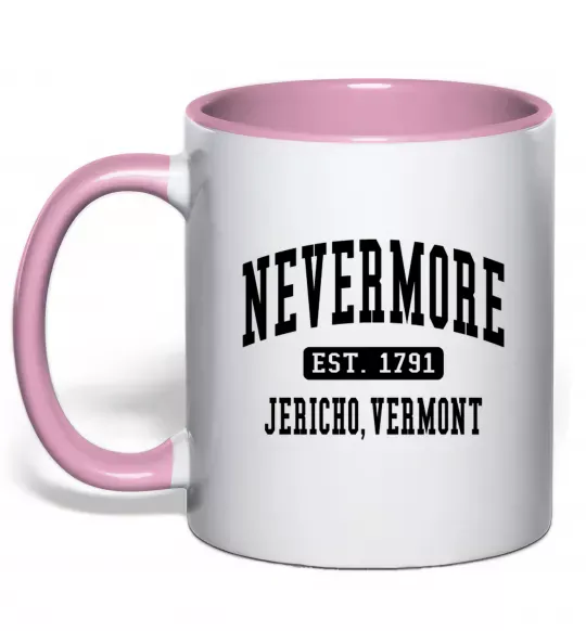 Чашка с цветной ручкой Nevermore vermont Нежно розовый фото