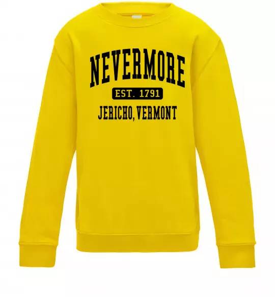 Детский Свитшот Nevermore vermont Солнечно желтый фото