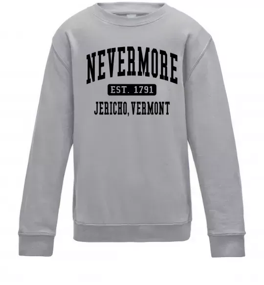 Детский Свитшот Nevermore vermont Серый меланж фото