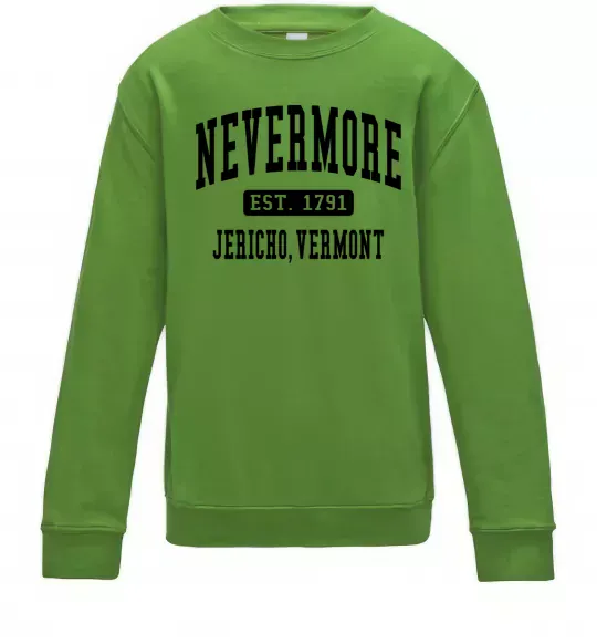 Детский Свитшот Nevermore vermont Лаймовый фото