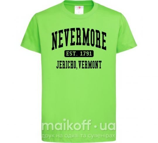 Дитяча футболка Nevermore vermont Лаймовий фото