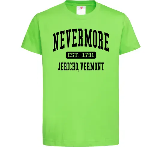 Дитяча футболка Nevermore vermont Лаймовий фото