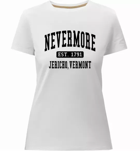 Женская премиум футболка Nevermore vermont Белый фото