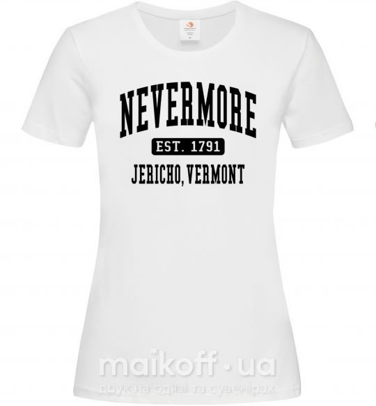 Женская футболка Nevermore vermont Белый фото