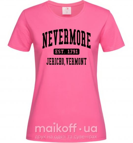 Женская футболка Nevermore vermont Ярко-розовый фото