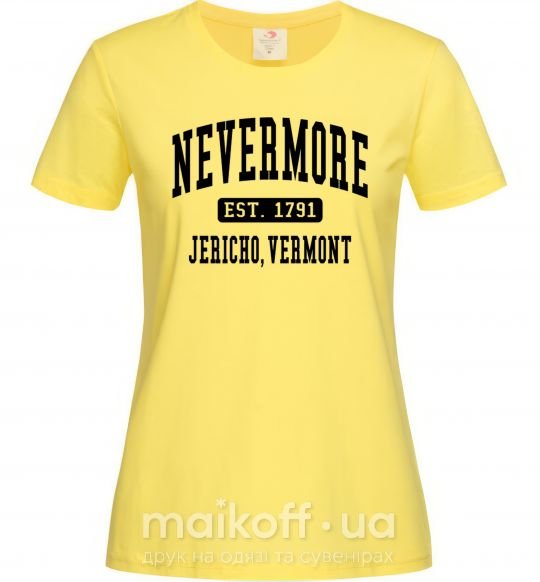Жіноча футболка Nevermore vermont Лимонний фото