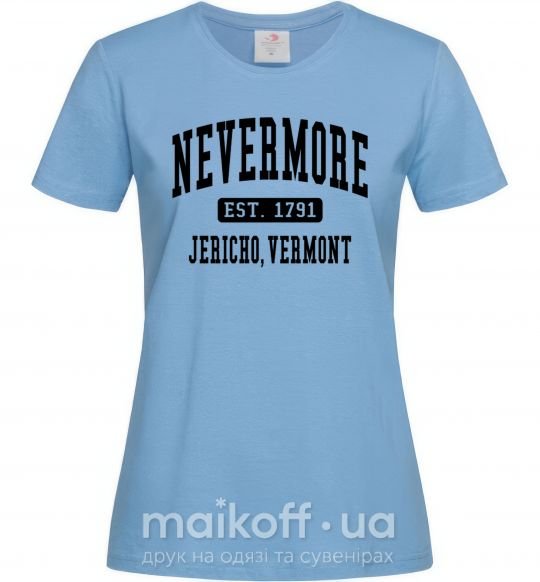 Жіноча футболка Nevermore vermont Блакитний фото