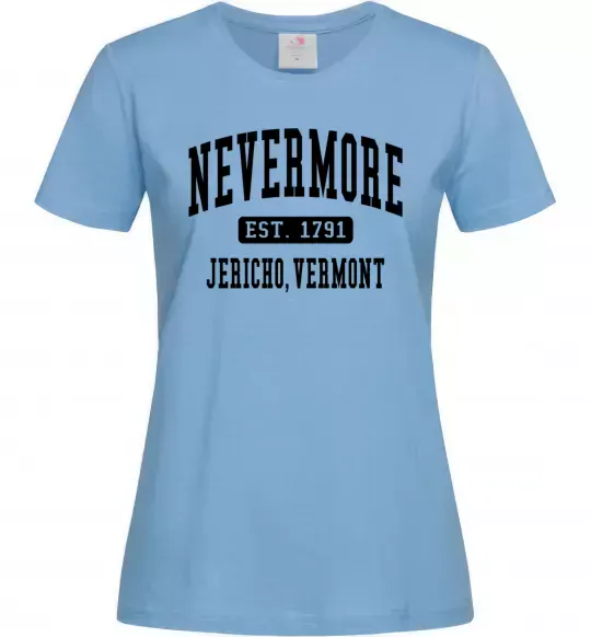 Жіноча футболка Nevermore vermont Блакитний фото
