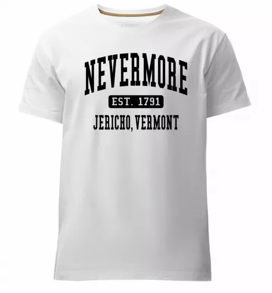 Мужская премиум футболка Nevermore vermont Белый фото