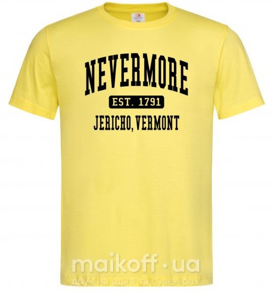 Мужская футболка Nevermore vermont Лимонный фото