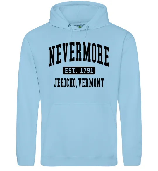 Жіноча толстовка (худі) Nevermore vermont Блакитний фото