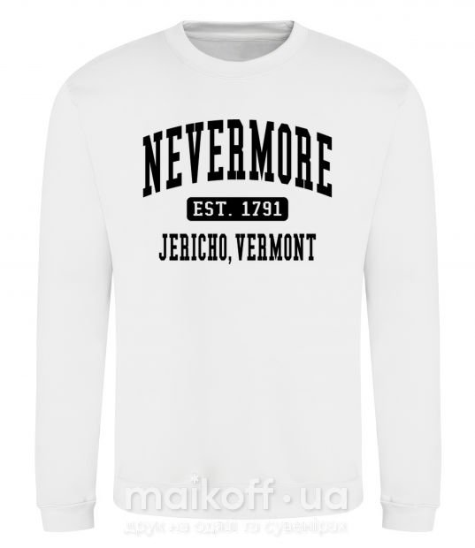 Світшот Nevermore vermont Білий фото