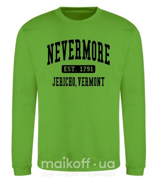 Свитшот Nevermore vermont Лаймовый фото